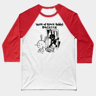 white rabbit and black rabbit Baseball T-Shirt